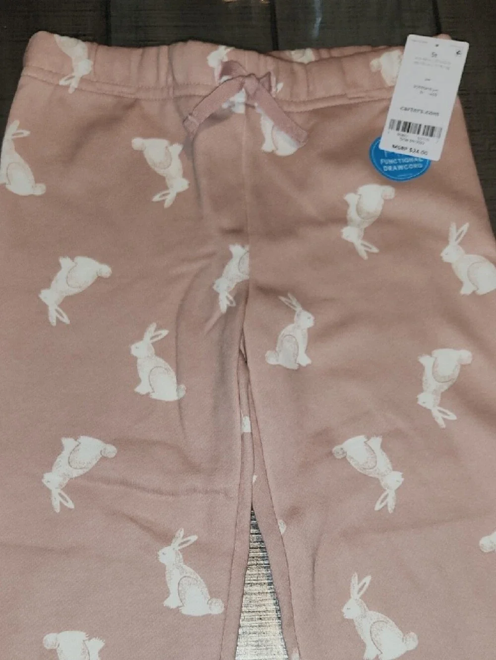 NWT Carter's Girls Pink Bunny Print Pajama Pants